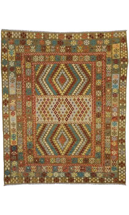 6 x 7 Vintage Afghan Kilim Rug 80151