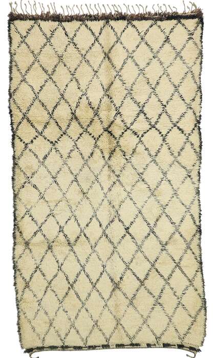 7 x 13 Vintage Moroccan Beni Ourain Rug 20328