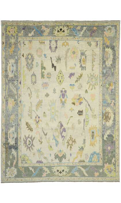 11 x 14 Colorful Oushak Rug 52528