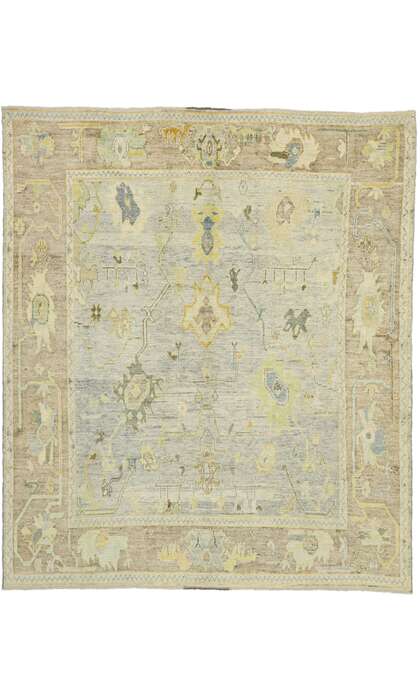 8 x 10 Colorful Oushak Rug 52542