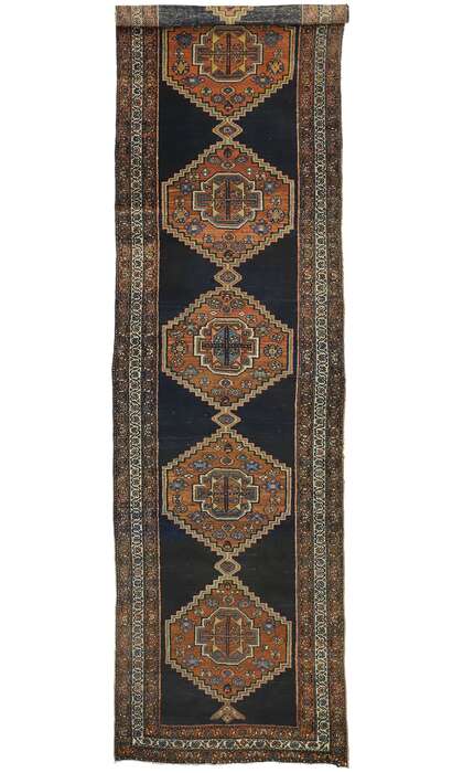 3 x 13 Antique Persian Hamadan Rug 73244