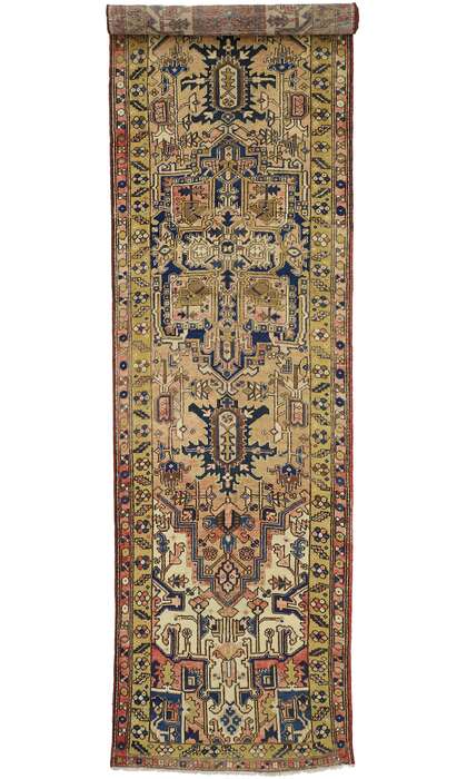 4 x 14 Vintage Heriz Rug 764064 x 14 Vintage Heriz Rug 76406