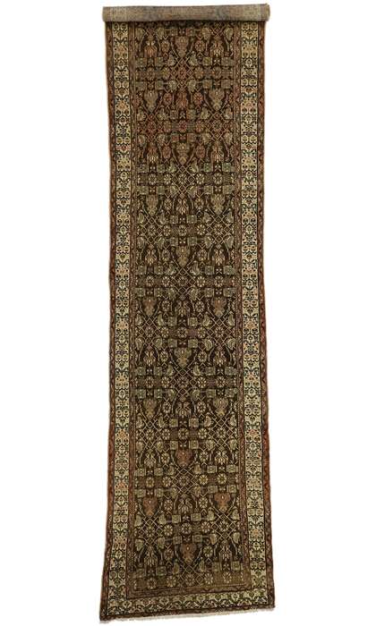 3 x 13 Antique Brown Persian Malayer Rug 76558