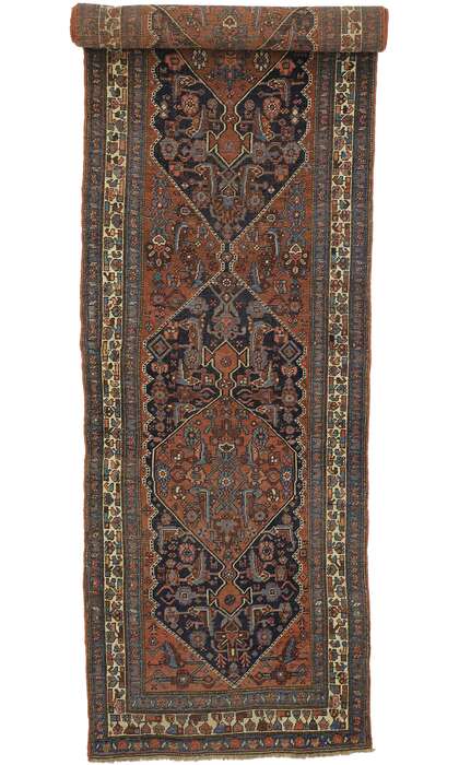 4 x 17 Antique Bijar Rug 76653