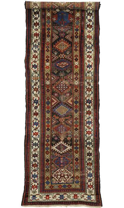 4 x 12 Antique Kazak Rug 77059