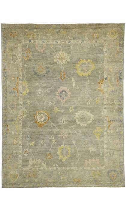 9 x 12 Vintage-Inspired Oushak Rug 80524