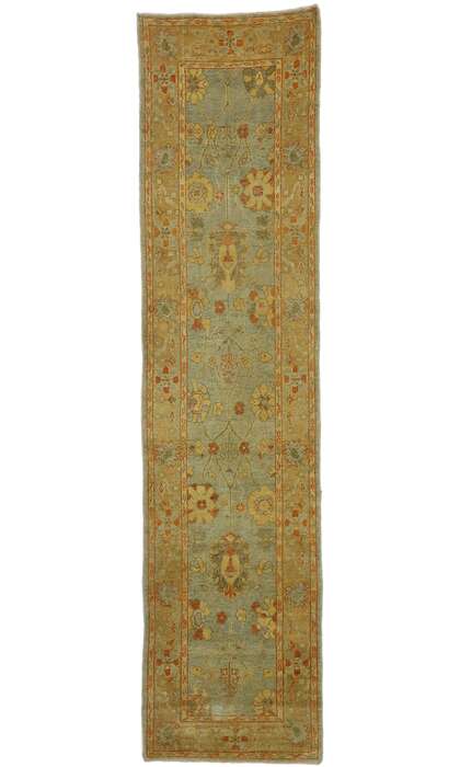 3 x 13 Modern Mediterranean Style Oushak Rug Runner 50539