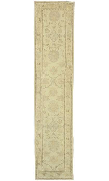 3 x 13 New Contemporary Turkish Oushak Runner with Modern Transitional Style 51621