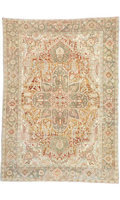 8 x 12 Vintage Heriz Rug 52667
