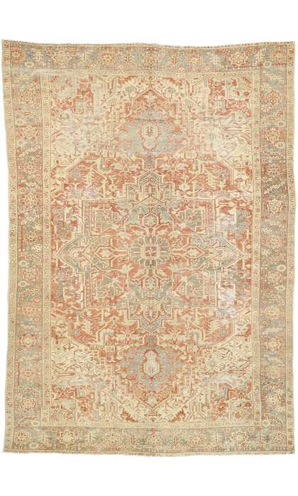 8 x 12 Vintage Heriz Rug 52668