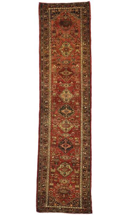 3 x 13 Vintage Persian Hamadan Runner 75364