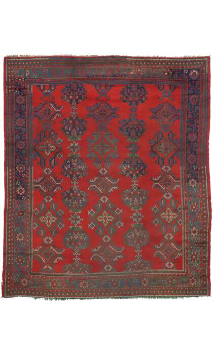 12 x 14 Antique Turkish Oushak Rug 76606