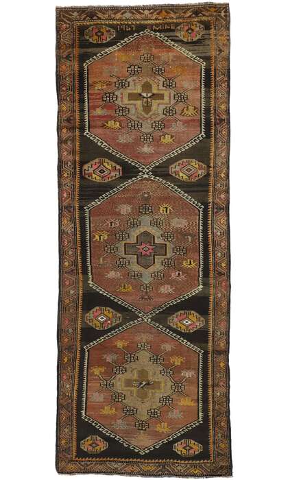 4 x 11 Vintage Turkish Oushak Rug 51446