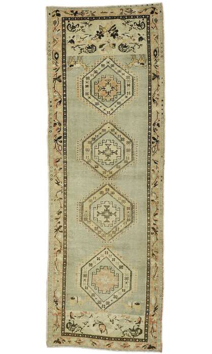 3 x 9 Vintage Turkish Oushak Rug 52703