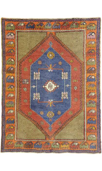 3 x 5 Vintage Oushak Rug 52715