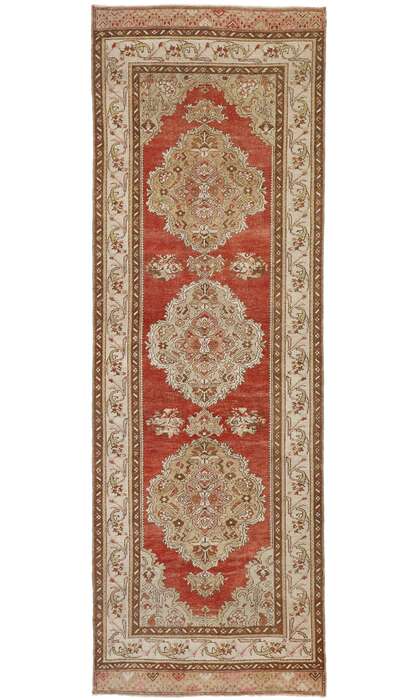 4 x 11 Vintage Turkish Oushak Rug 52743