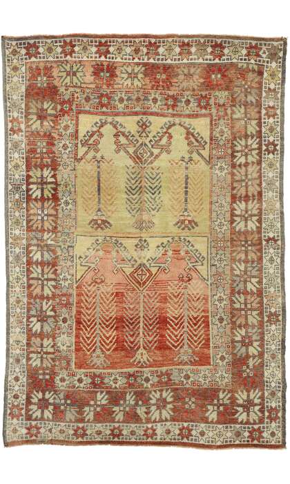 5 x 7 Vintage Oushak Rug 52755