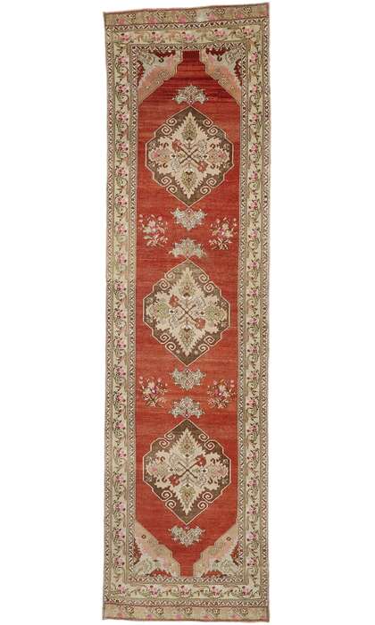 4 x 13 Vintage Turkish Oushak Rug 52758