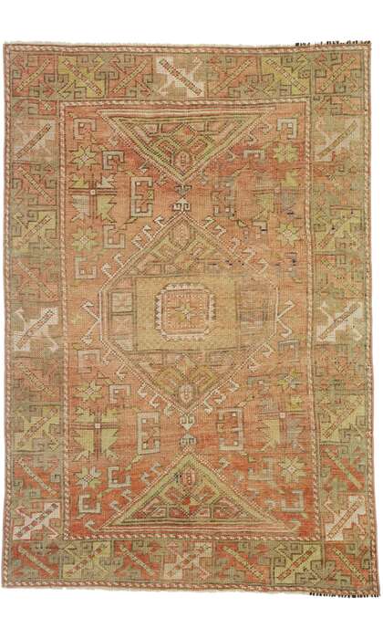 4 x 6 Vintage Oushak Rug 52762