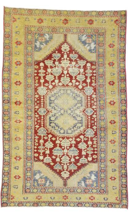 4 x 6 Vintage Oushak Rug 52778