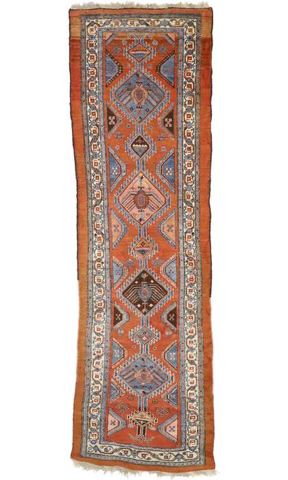 4 x 14 Antique Persian Kurdish Rug 77054