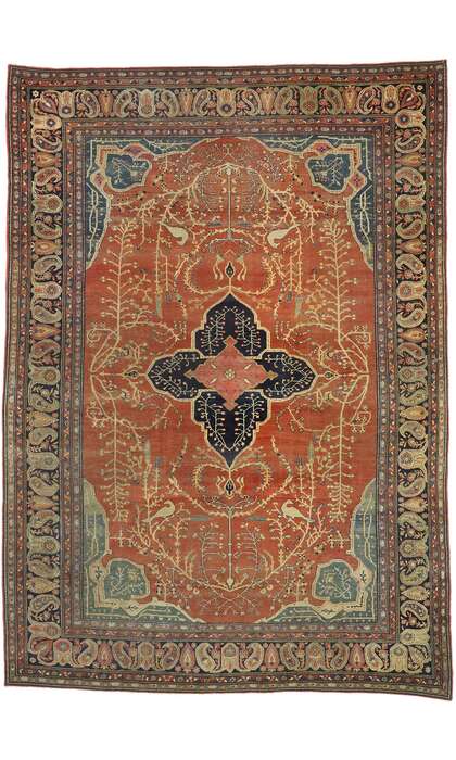 9 x 12 Antique Farahan Rug 76783