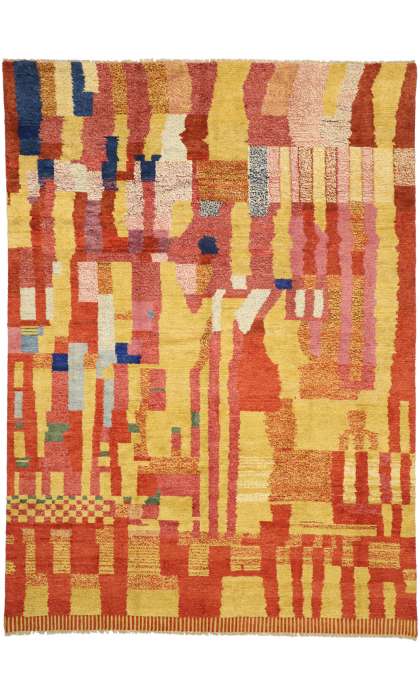 10 x 14 Color Block Moroccan Rug 80569
