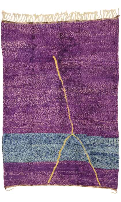 7 x 10 Modern Purple Beni Mrirt Moroccan Rug 20994