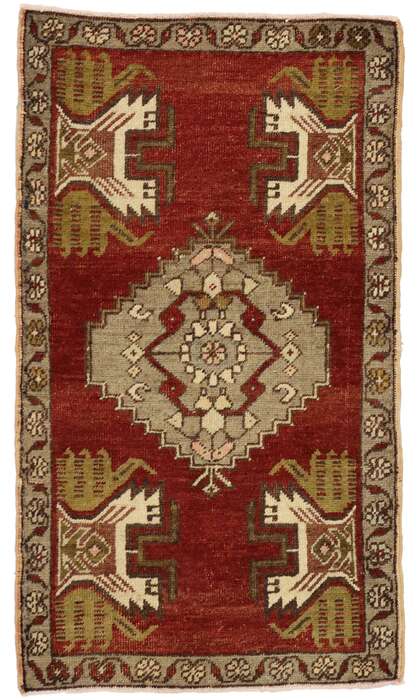 2 x 3 Vintage Oushak Rug 505472 x 3 Vintage Oushak Rug 50547