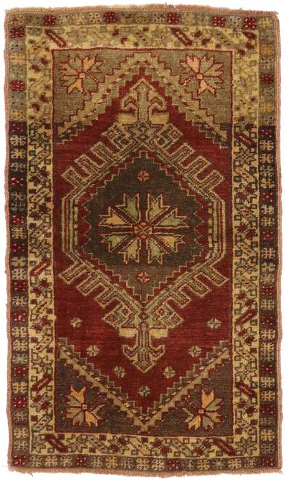 2 x 3 Vintage Turkish Yastik Rug 50791