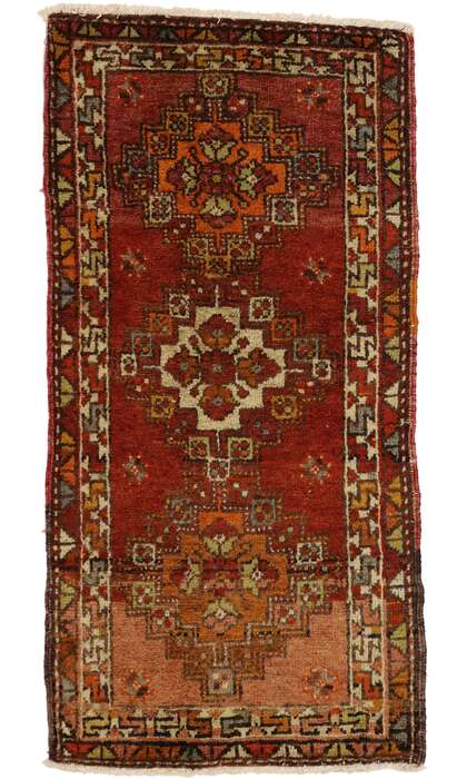 1 x 3 Vintage Turkish Yastik Rug 50976