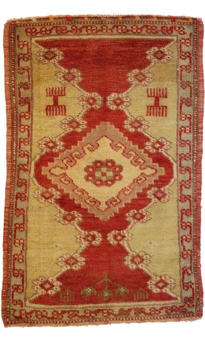 2 x 3 Vintage Turkish Yastik Rug 51184