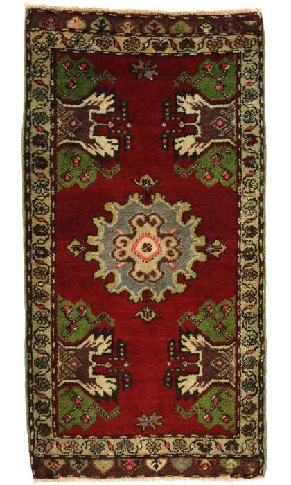 2 x 4 Vintage Turkish Yastik Rug 51465