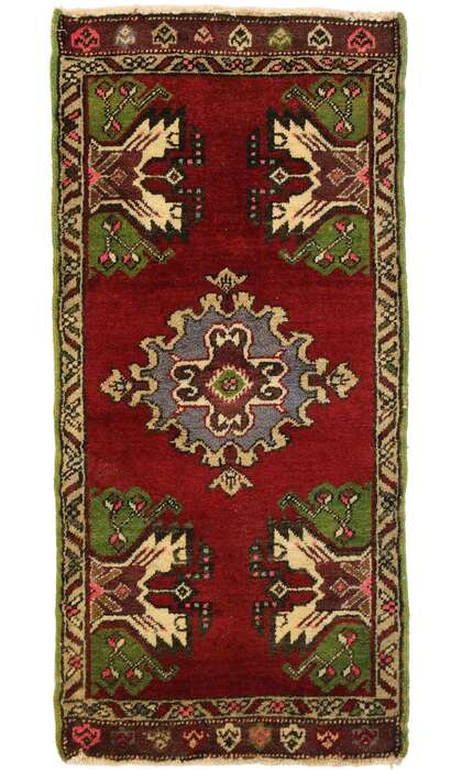 2 x 4 Vintage Turkish Yastik Rug 51470