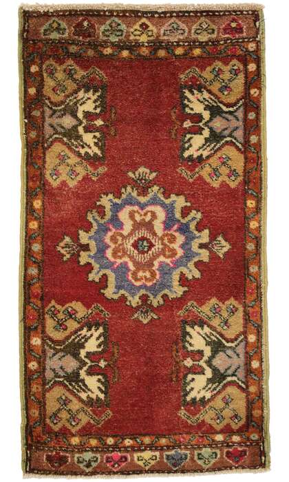 2 x 3 Vintage Turkish Yastik Rug 51472