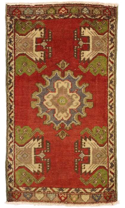 2 x 3 Vintage Turkish Yastik Rug 51475