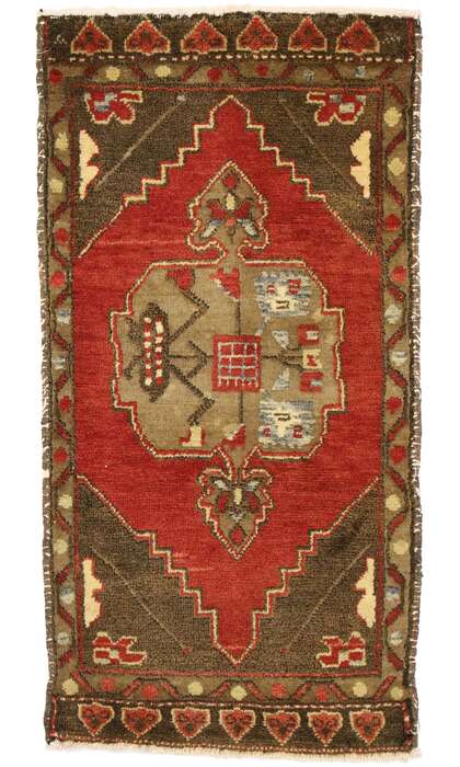 2 x 3 Vintage Turkish Yastik Rug 51476