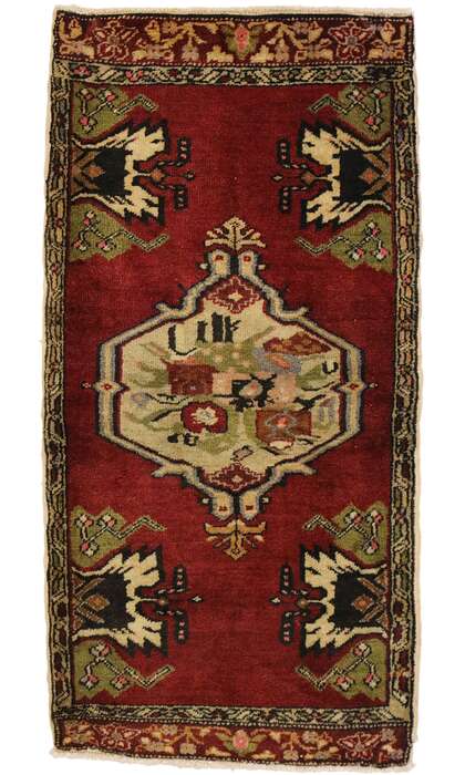 2 x 3 Vintage Turkish Yastik Rug 51477