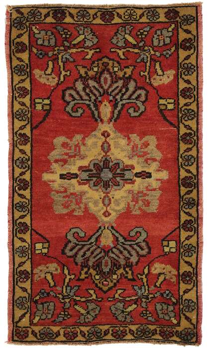 2 x 3 Vintage Turkish Yastik Rug 51483