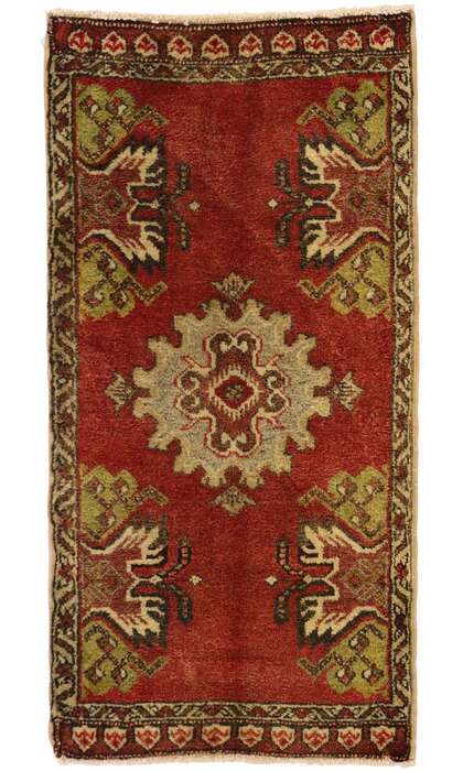 2 x 3 Vintage Turkish Yastik Rug 51488