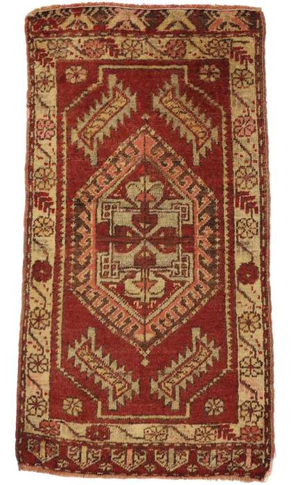 2 x 3 Vintage Turkish Yastik Rug 51489