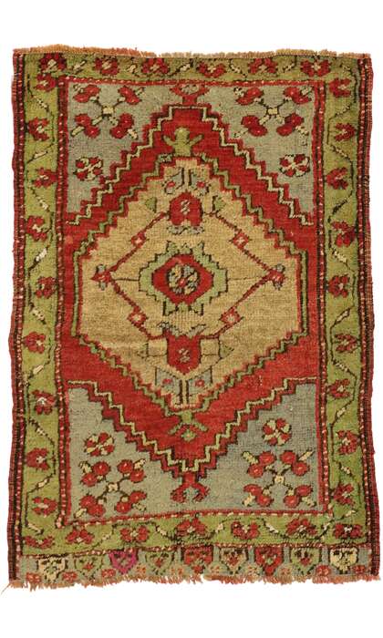 2 x 3 Vintage Turkish Yastik Rug 51492