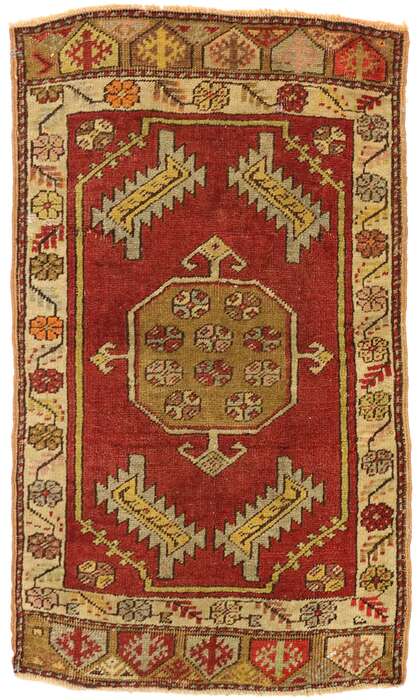 2 x 3 Vintage Turkish Yastik Rug 51496