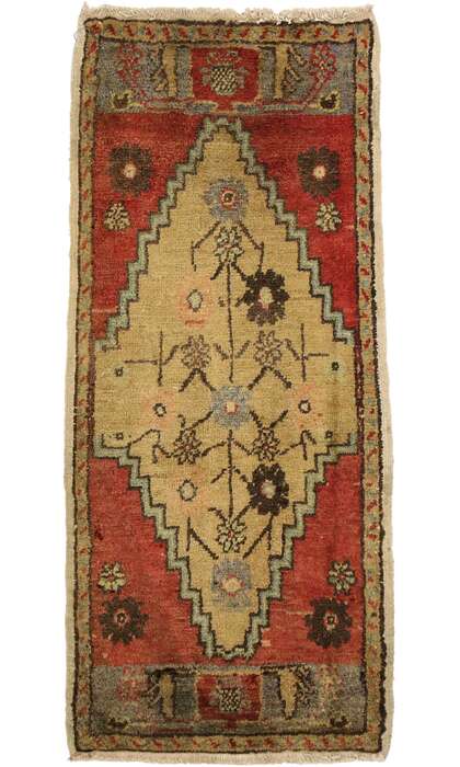 2 x 3 Vintage Turkish Yastik Rug 51504