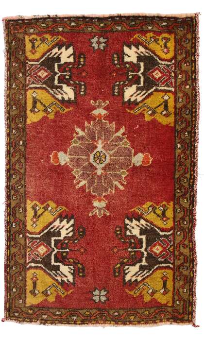 2 x 3 Vintage Turkish Yastik Rug 51815