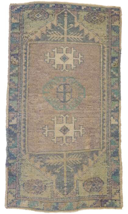 2 x 3 Vintage Lavender Turkish Oushak Rug 52271