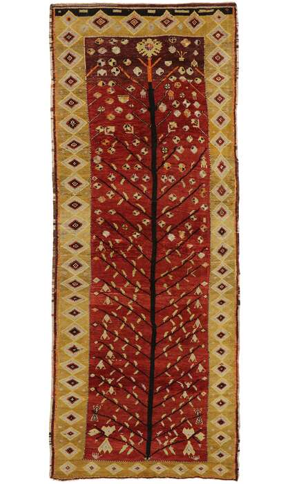 5 x 11 Vintage Turkish Oushak Rug 52252