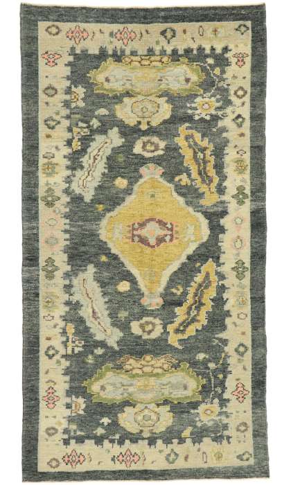 5 x 10 Colorful Turkish Oushak Rug 52817