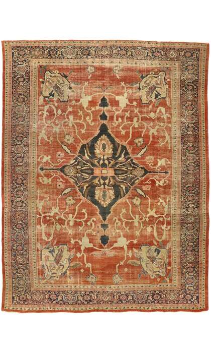10 x 13 Antique Persian Sultanabad Rug 74681