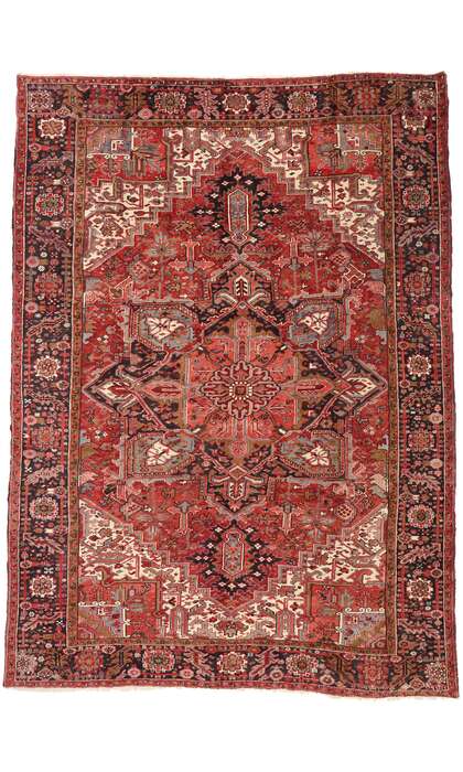 10 x 13 Vintage Persian Heriz Rug 74970